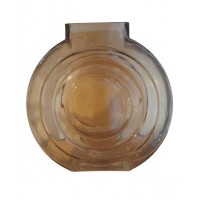 Vaso de Vidro Âmbar  20 D x 19 H  Vaso de Vidro Âmbar  20 D x 19 H